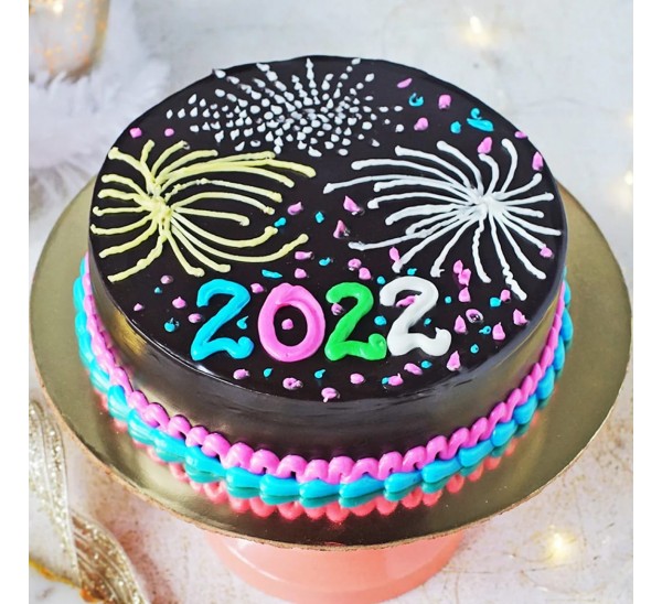 Easy New Year Cake Decorating Ideas 2022/Happy New Year 2022 Cake Design/Latest  New Year Cake Ideas - YouTube