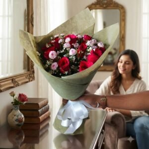 Graceful Roses and Daisy Bouquet