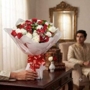Red N White Blossom
