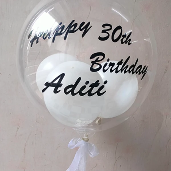 Black n White Balloon Box