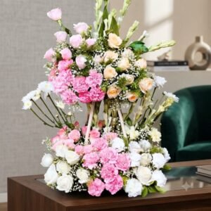 Lush layers floral arrangement