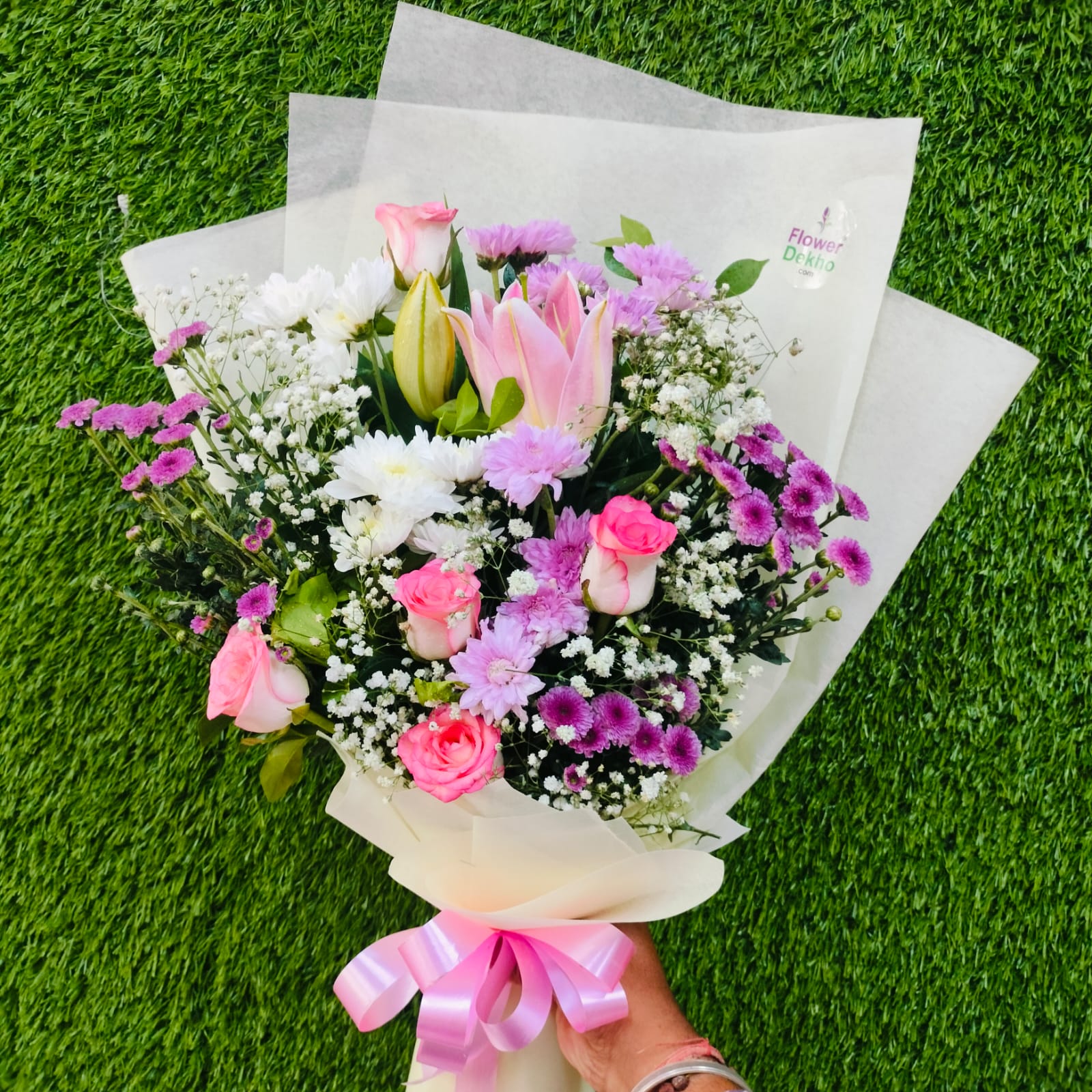 Beautiful fresh flower bouquet and gift arrangement – FlowerDekho