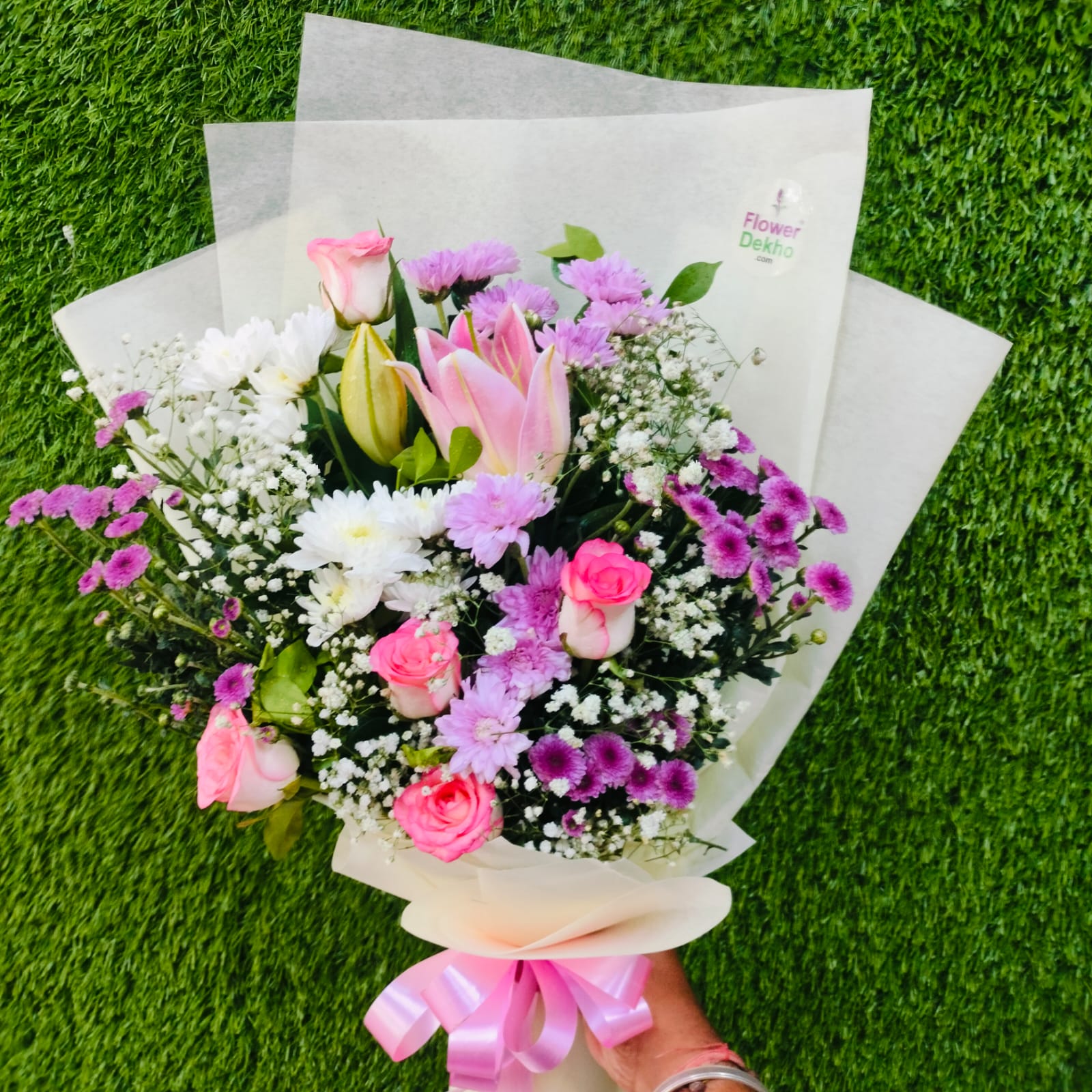 Beautiful fresh flower bouquet and gift arrangement – FlowerDekho