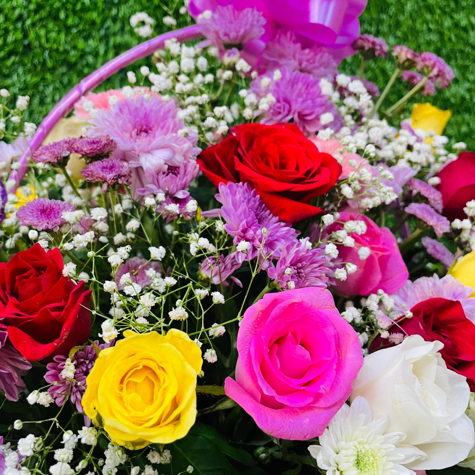 Colorful Rose Flower Bouquet with Red, Pink, Yellow, and White Roses – Flower Dekho
