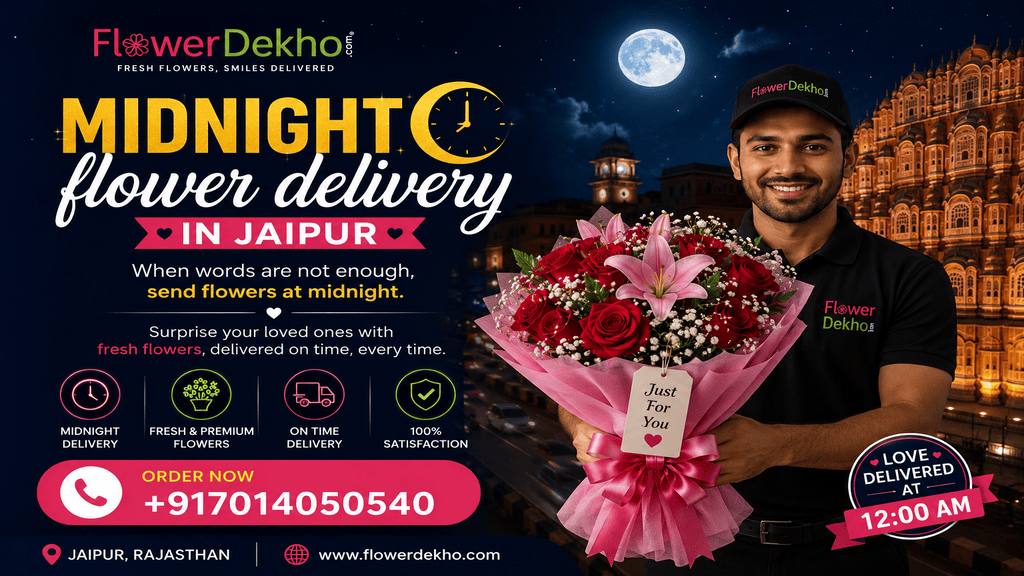 Midnight Flower Delivery in Jaipur